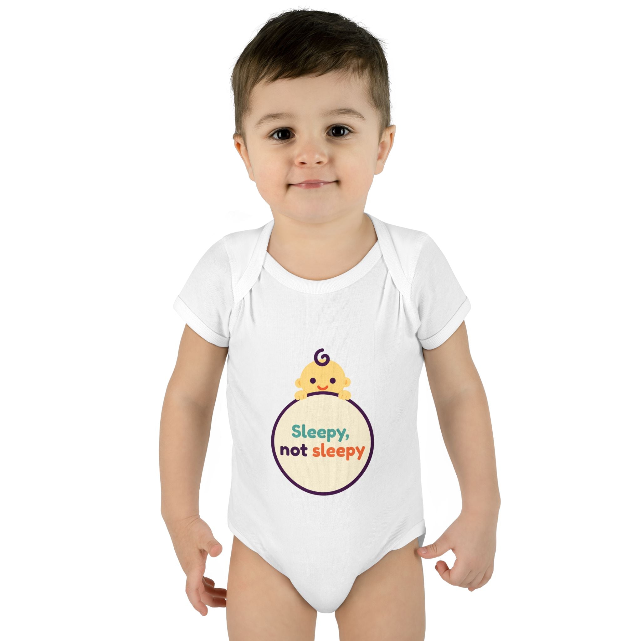 Sleepy Not Sleepy Baby Bodysuit