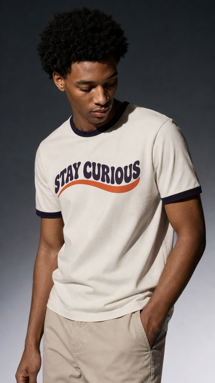 Stay Curious Ringer T-Shirt
