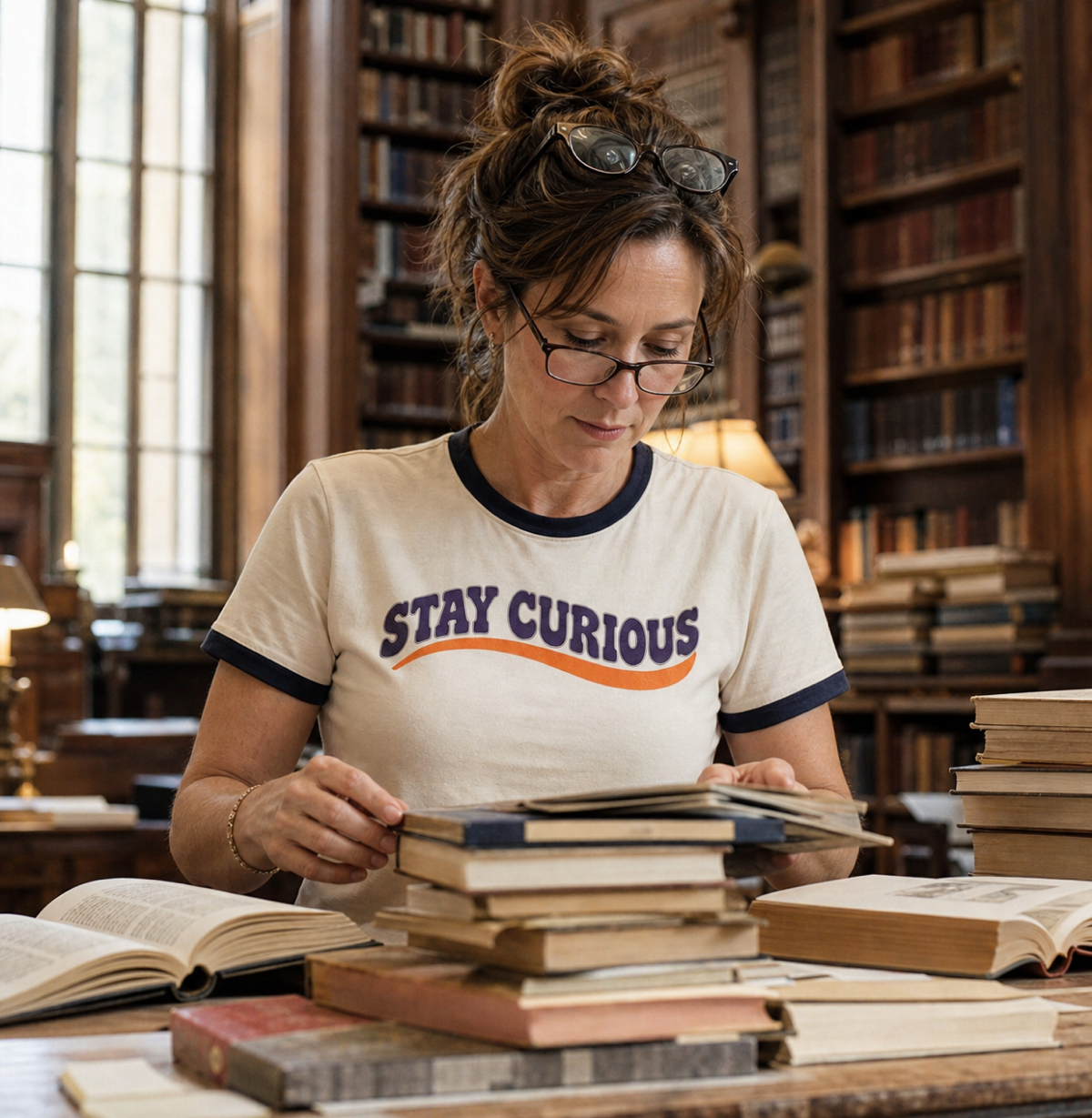 Stay Curious Ringer T-Shirt