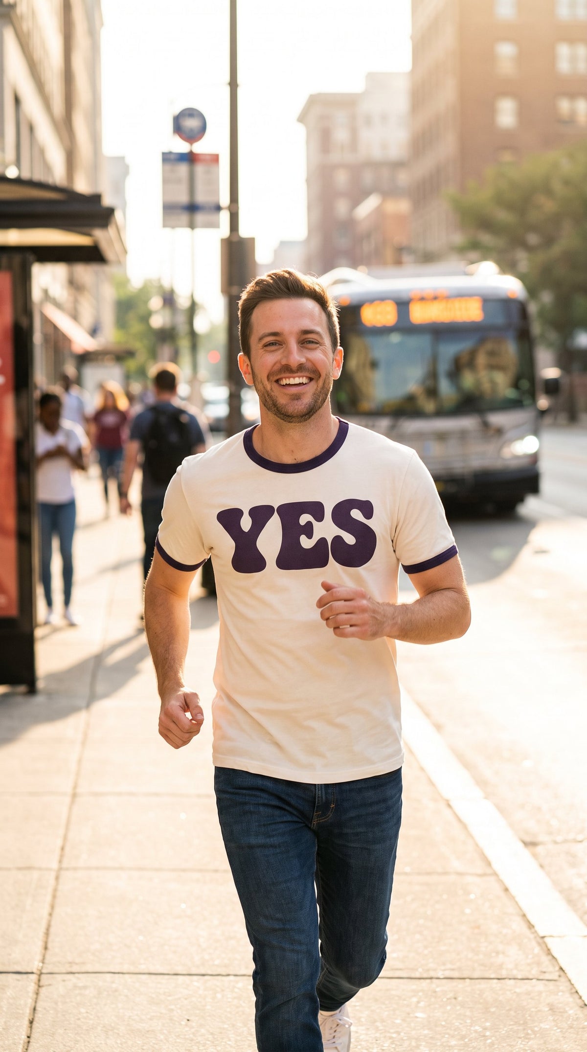 YES Retro Ringer T-Shirt
